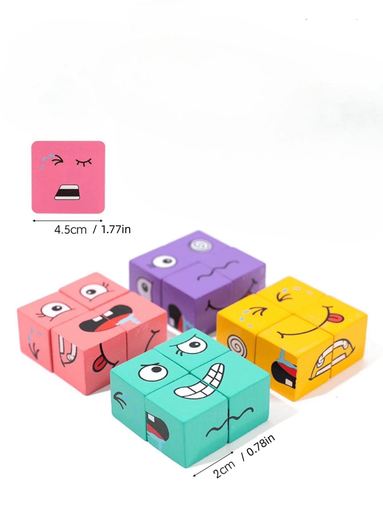 Magic Cube Building Blocks Puzzle Toy That Change Faces, Promotes Parent-kid Interaction, Stimulates Logical Thinking, And Improves Intelligence- Great Table Game For Kids