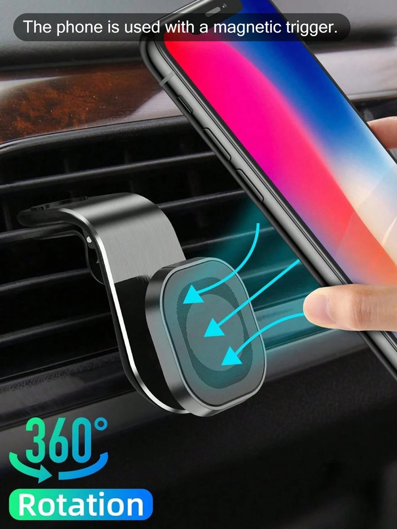 Magnetic Car Phone Holder: Strong Magnetic Mount Designed For Car Air Vents, Compatible With All Phones. Ideal Gift For Family And Friends, Suitable For Holidays And Various Other Occasions.