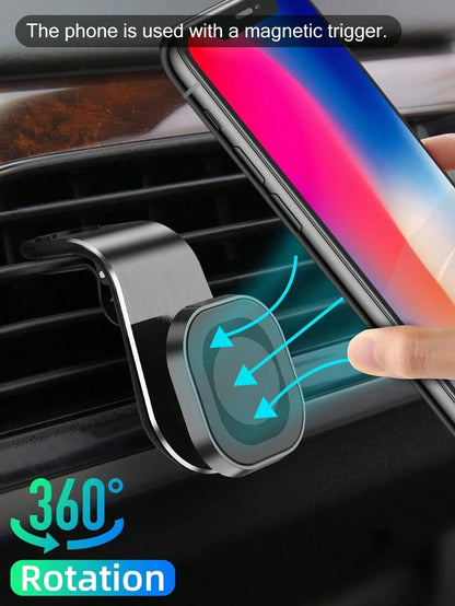 Magnetic Car Phone Holder: Strong Magnetic Mount Designed For Car Air Vents, Compatible With All Phones. Ideal Gift For Family And Friends, Suitable For Holidays And Various Other Occasions.