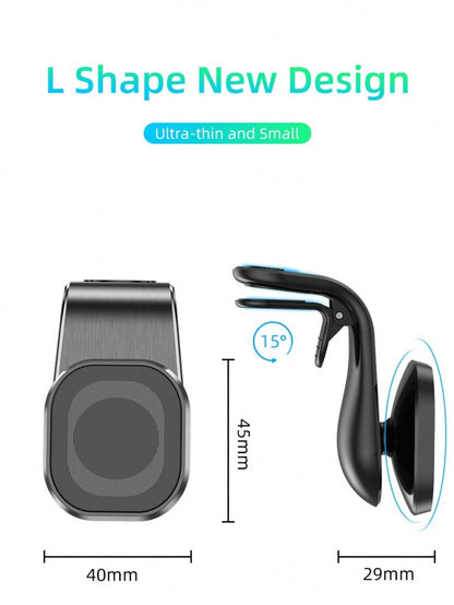 Magnetic Car Phone Holder: Strong Magnetic Mount Designed For Car Air Vents, Compatible With All Phones. Ideal Gift For Family And Friends, Suitable For Holidays And Various Other Occasions.