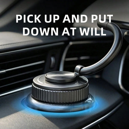 Magnetic Car Phone Mount, 1080° Tri-Axial Foldable Zinc Alloy MagSafe Car Mount, Nano Gel Sticky Dashboard Phone Holder For All MagSafe Compatible Phones