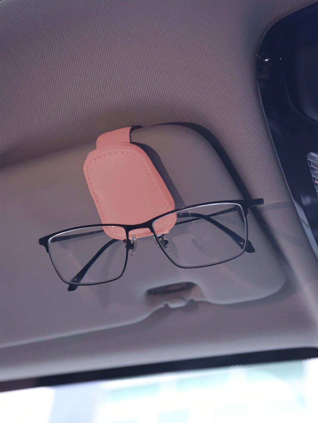 Magnetic Leather Fashion Glasses Clip, Suitable For Car Sun Visor, Eyeglasses Hook Clip, Car Interior Sun Visor Accessories
