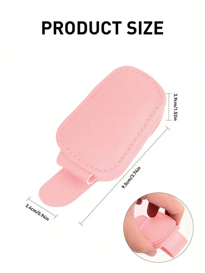 Magnetic Leather Fashion Glasses Clip, Suitable For Car Sun Visor, Eyeglasses Hook Clip, Car Interior Sun Visor Accessories