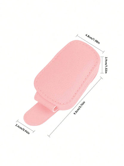 Magnetic Leather Fashion Glasses Clip, Suitable For Car Sun Visor, Eyeglasses Hook Clip, Car Interior Sun Visor Accessories