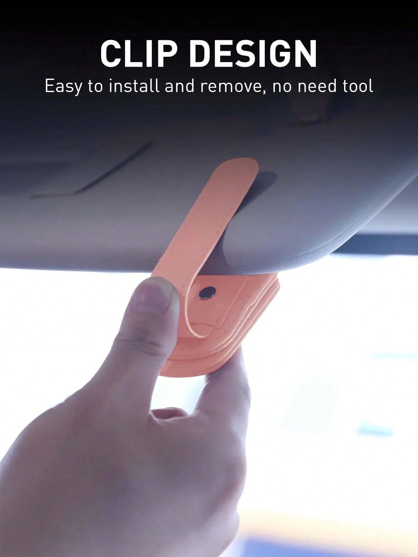 Magnetic Leather Fashion Glasses Clip, Suitable For Car Sun Visor, Eyeglasses Hook Clip, Car Interior Sun Visor Accessories