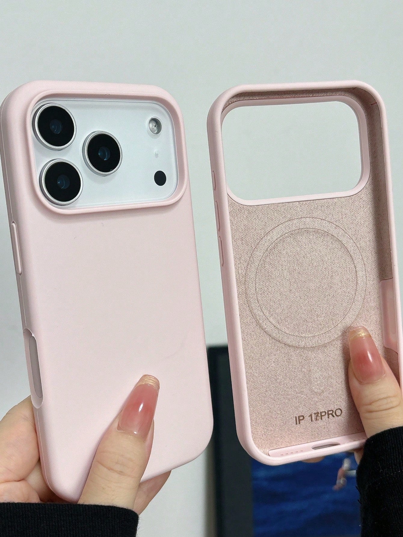 Magnetic Minimalist Light Blue Silicone Shockproof Wireless Charging Phone Case 1pc Compatible With 17 Air 16 14 13 12 15 Pro Max Plus With Velvet Camera Protection Birthday Gift Office