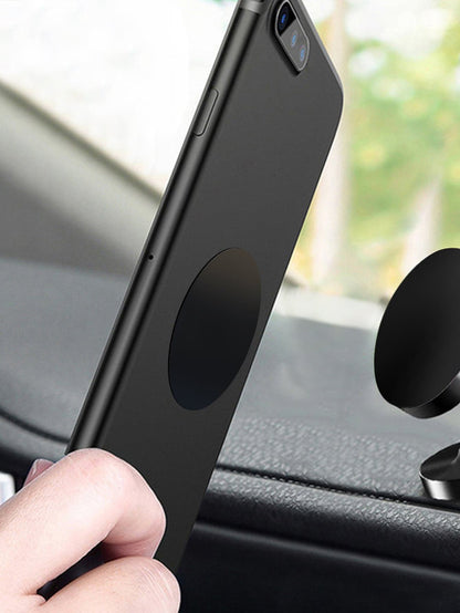 Magnetic Plates Black 16PCS/8PCS/4PCS, Ultra-Thin Stainless Steel Magnetic Stickers, Black Metal Backplate With Strong Adhesive, Phone Case, Supports Wireless Charging, Car Mount, Compatible With Univ