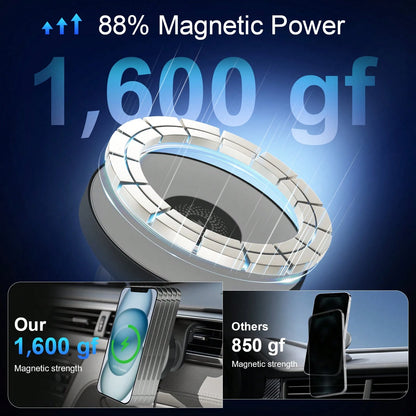 Magnetic Wireless Car Charger, 2 In 1 Fast Charging Magnetic Car Charger Mount Phone Holder For Phone 16 15 14 13 12 Pro Max/Plus/Mini Car Accessories