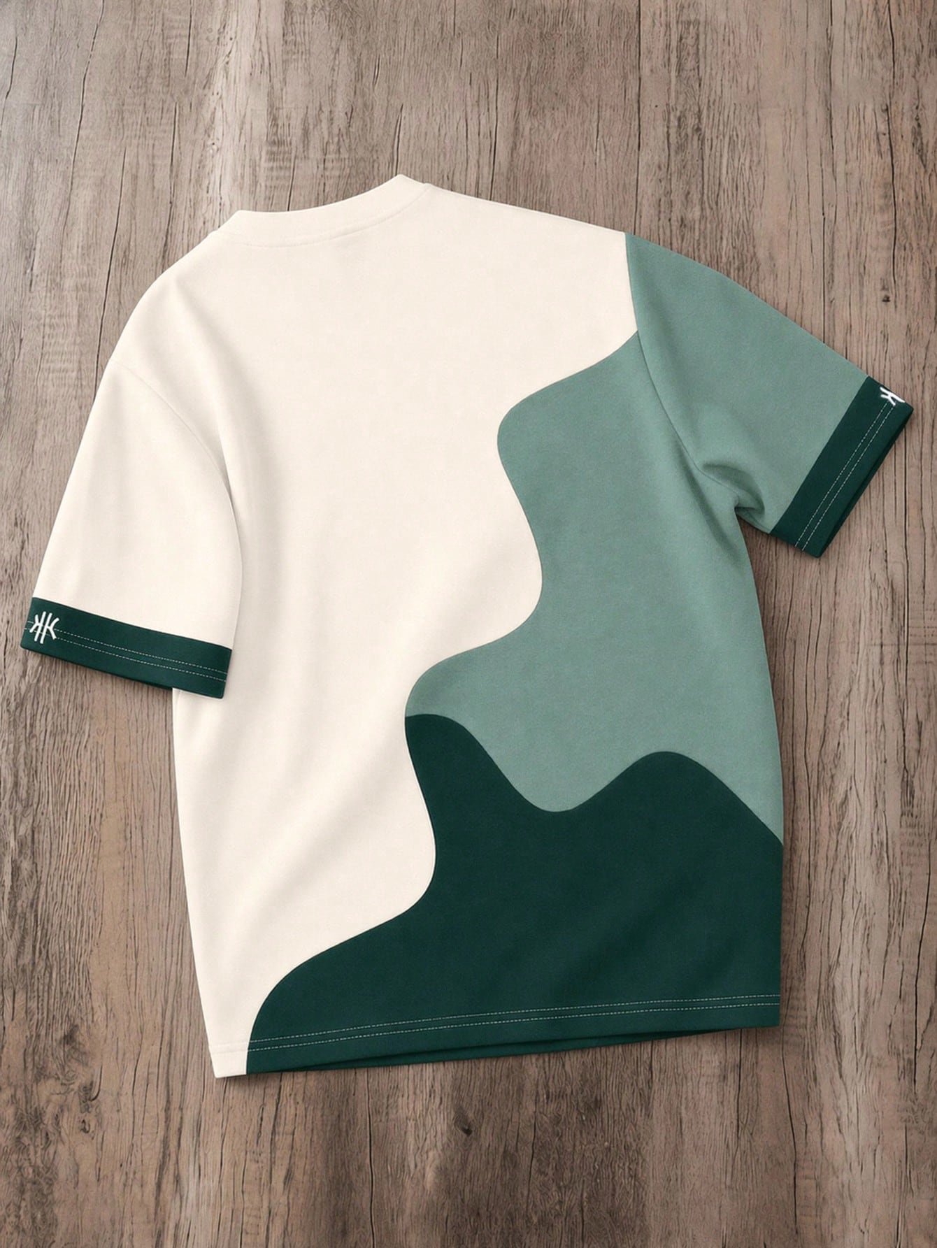 Manfinity Joysei Men's Casual Color Block Print T-Shirt, Suitable For Summer, Outings, School, Friend Gifts