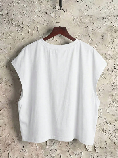 Manfinity ZONE917 Men's Summer Casual Metal Bead Lip Print Cropped Tank Top