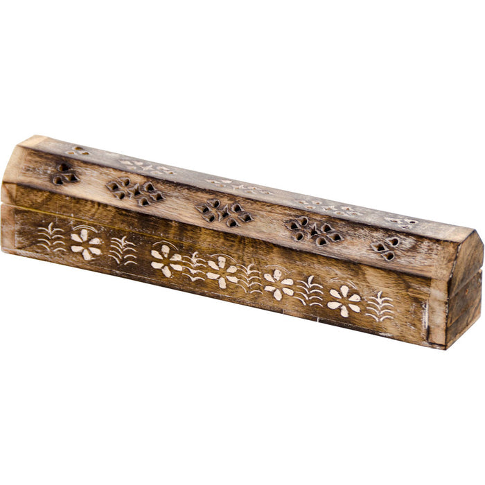 Mango Wood Incense Storage Box, Assorted Designs