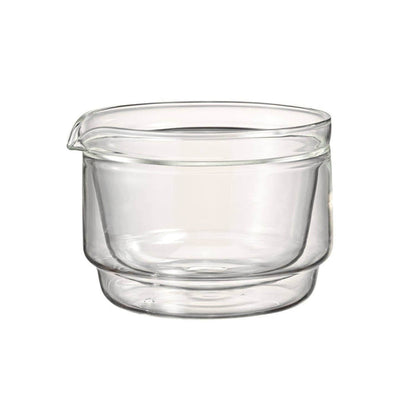 doublewalled matcha bowl on white background.