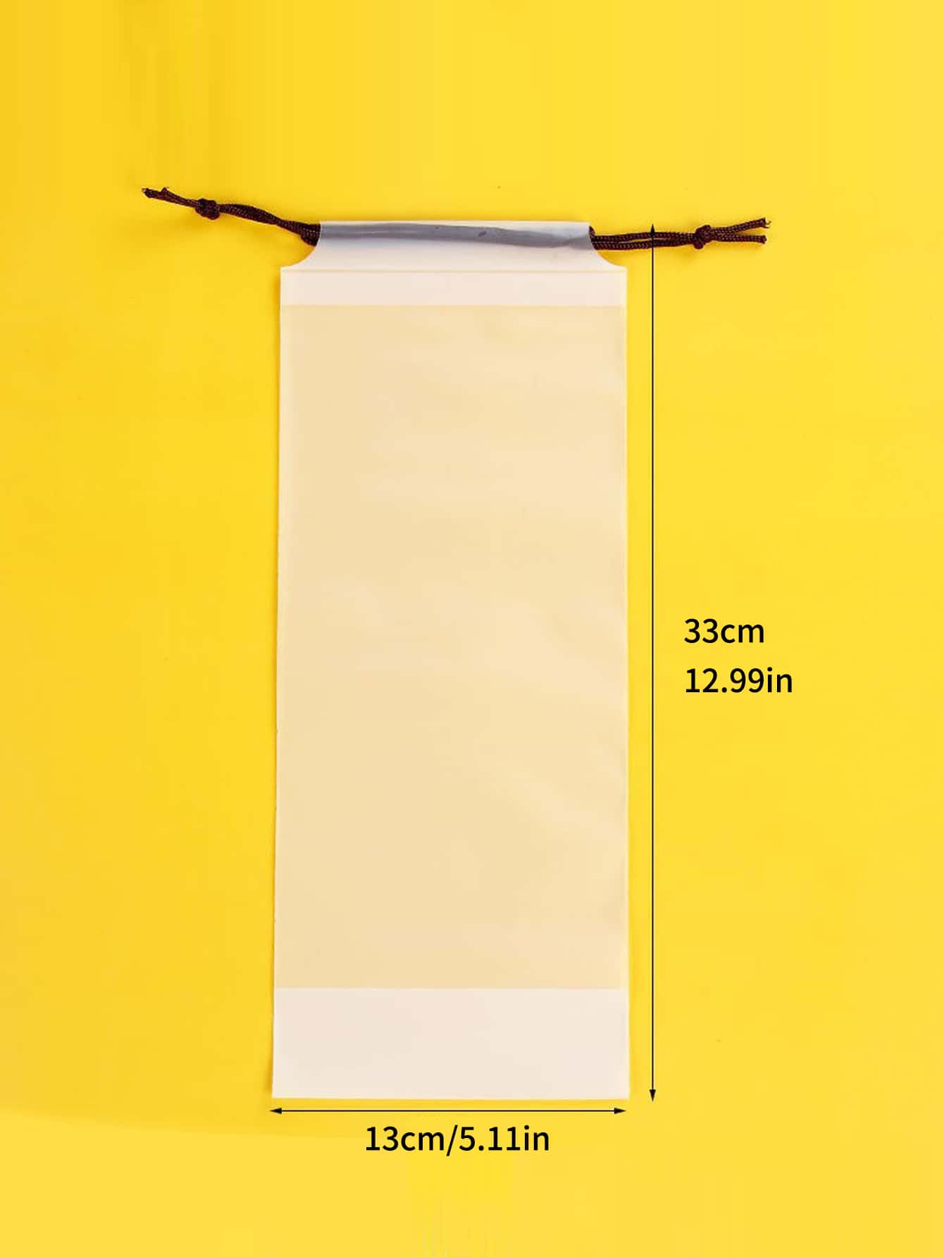Matte Transparent Plastic Reusable Drawstring Umbrella Storage Bag, Portable Umbrella Storage Cover (Assorted Cord Colors)