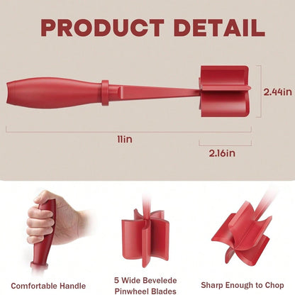 Meat Chopper, Upgrade Hamburger Smasher, Premium Heat Resistant Meat Masher For Ground Beef, Ground Turkey And More, Non Stick Mix Grinder-Red