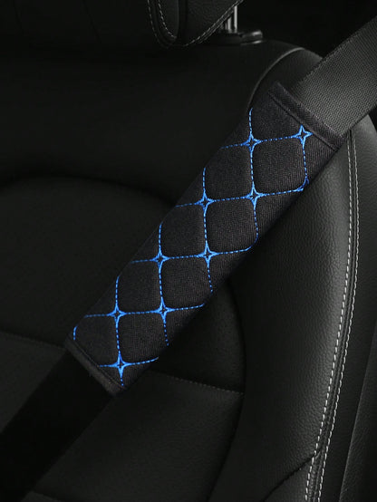 MEIKAXIU 1pc Breathable Polyester Car Seat Belt Cover,Car Accessories