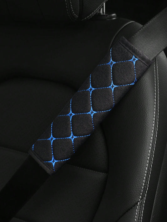 MEIKAXIU 1pc Breathable Polyester Car Seat Belt Cover,Car Accessories