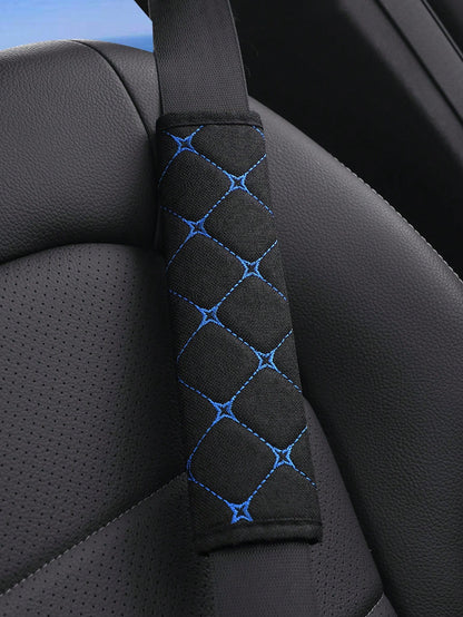 MEIKAXIU 1pc Breathable Polyester Car Seat Belt Cover,Car Accessories