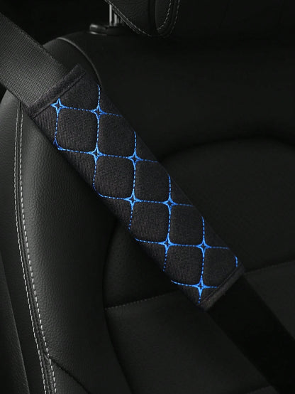 MEIKAXIU 1pc Breathable Polyester Car Seat Belt Cover,Car Accessories