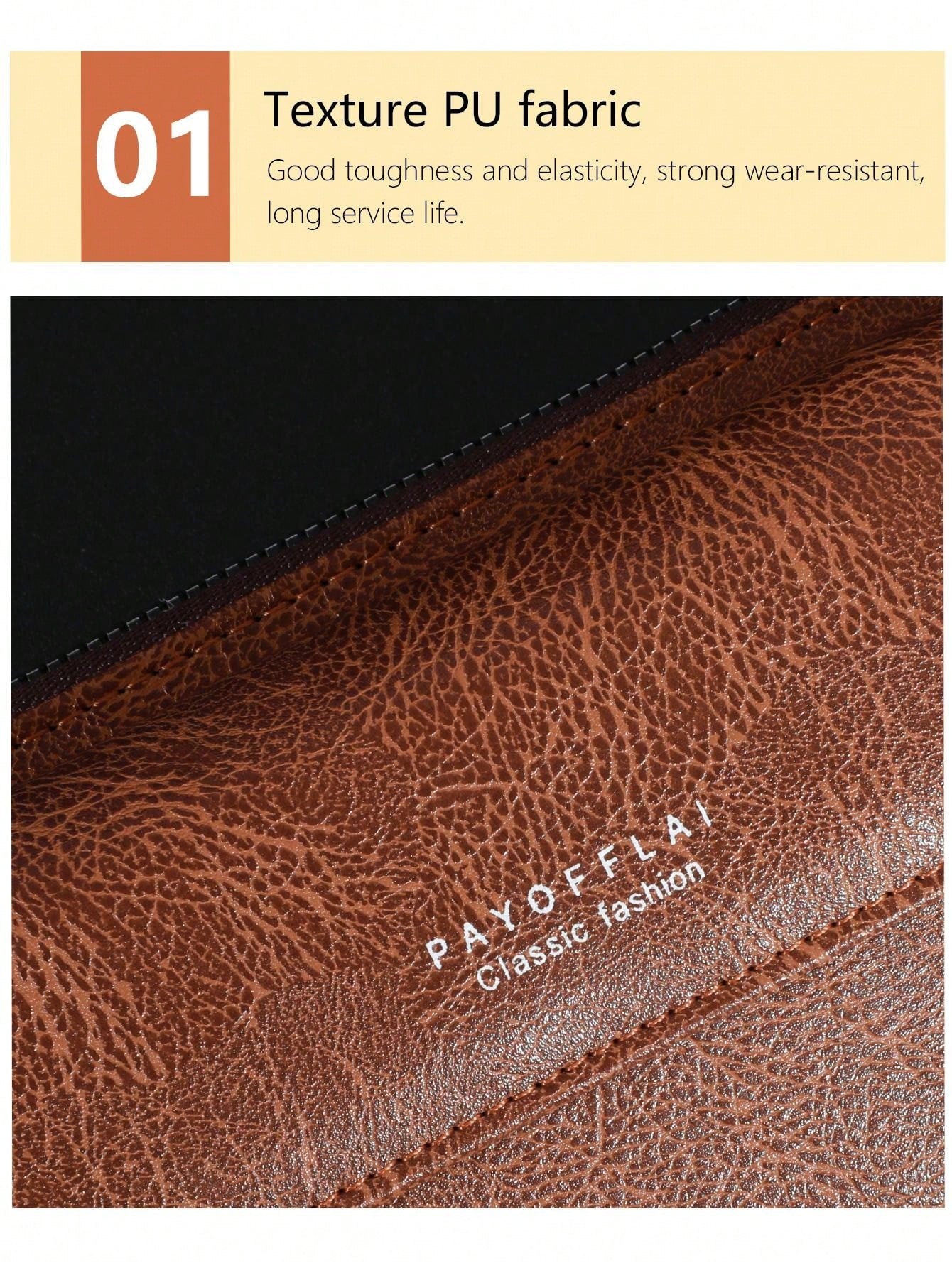 Men's Business Wallet Double Layer PU Leather Buckle Men's Bank Card Clip Zipper Wallet Wallets Wrist Wallet Essentials Items Big Wallet For Men Wallet Purse Wallet Long Wallet Wristlet Wallet