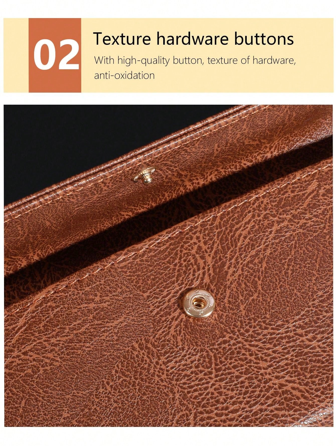 Men's Business Wallet Double Layer PU Leather Buckle Men's Bank Card Clip Zipper Wallet Wallets Wrist Wallet Essentials Items Big Wallet For Men Wallet Purse Wallet Long Wallet Wristlet Wallet
