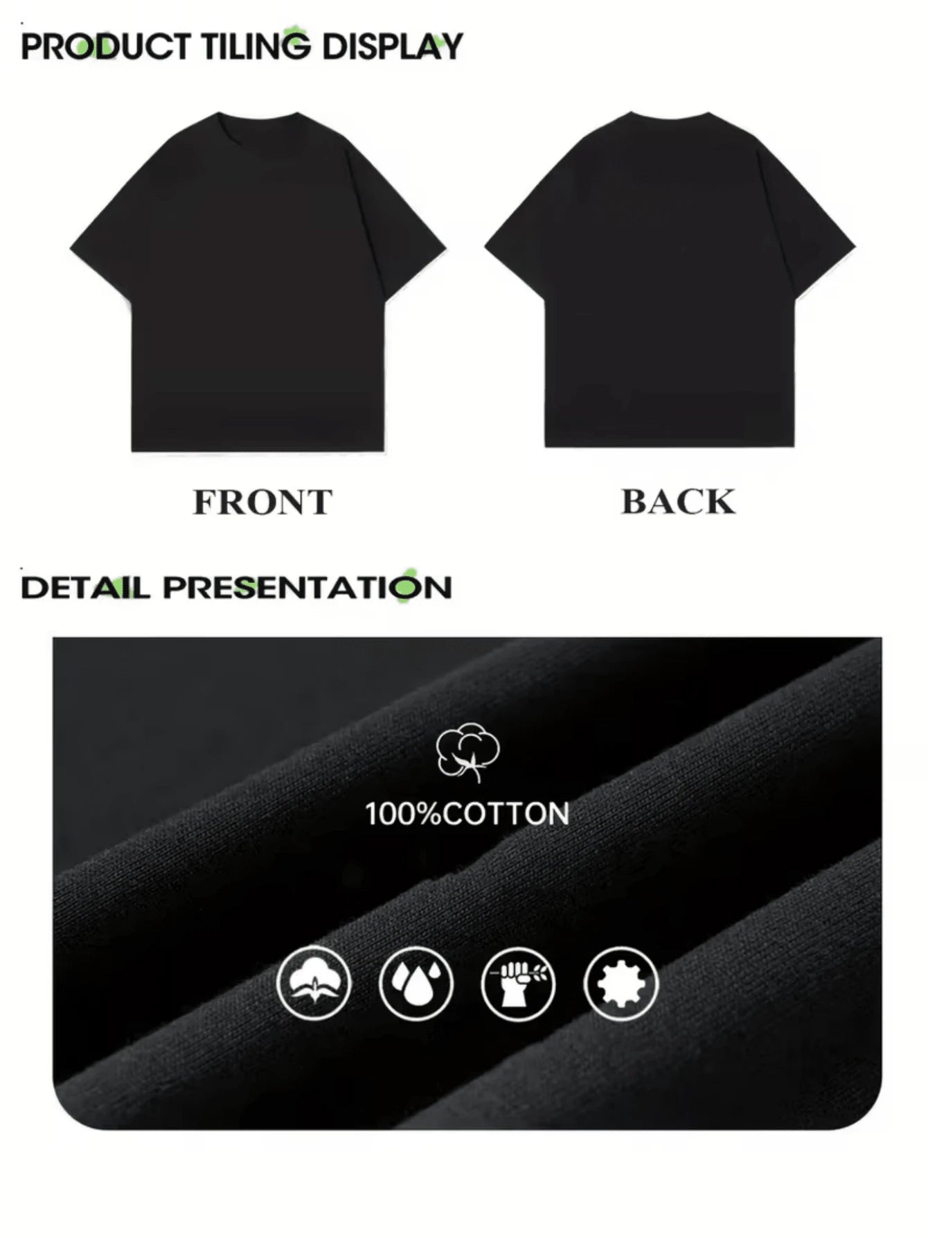 Men's Cotton Oversized Graphic Tee With Bold"Faith Over Fear"Print, Classic Crew Neck & Loose Y2K Hip-Hop Streetwear Fit.Versatile Casual Daily Top