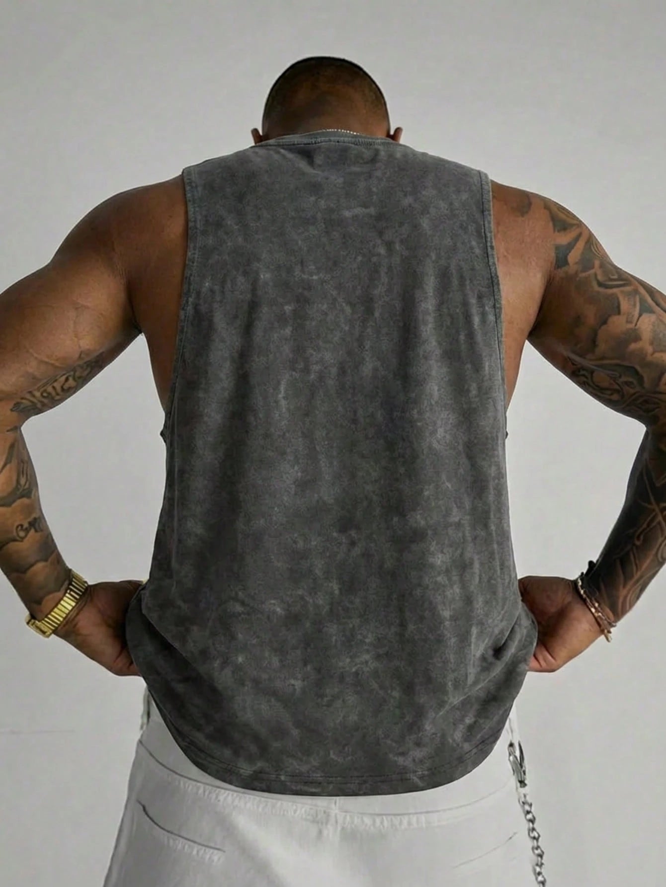Men's Fashion Casual Versatile Letter Print Crew Neck Sleeveless Minimalist Tank Top