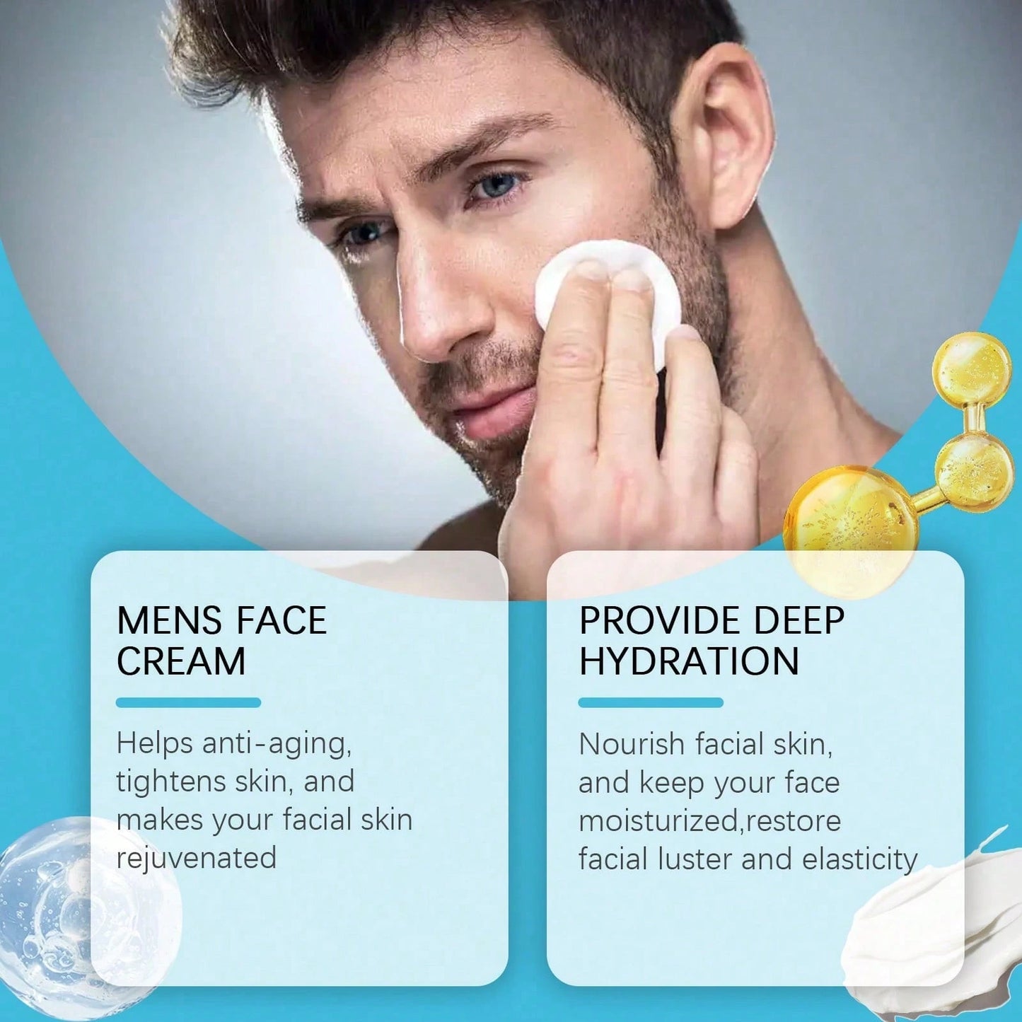 Men's Retinol Cream, Men's Moisturizing And Nourishing Facial Skin Moisturizing And Rejuvenating Skin Care Cream