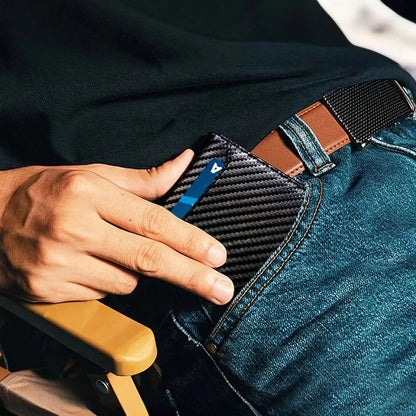 Men's RFID Bifold Wallet, Waterproof Scratchproof Ultra Fiber Leather, Carbon Fiber Texture, Multi Slots, Cash Pocket, Light Gift For Daily Travel
