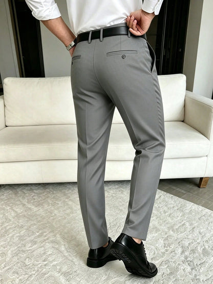 Men's Slim-Fit Casual Business Pants, Men's Long Pants, Men's Dress Pants, Men's Clothing-Perfect For A Variety Of Formal Occasions.