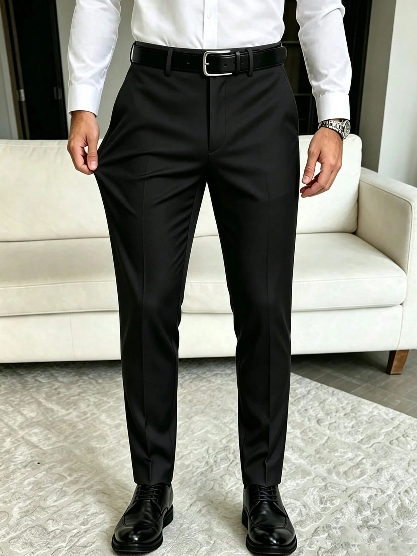 Men's Slim-Fit Casual Business Pants, Men's Long Pants, Men's Dress Pants, Men's Clothing-Perfect For A Variety Of Formal Occasions.