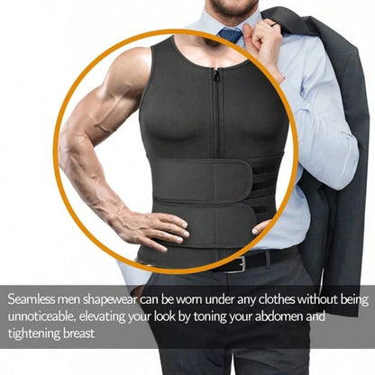 Men's Stretchy Fitness Shapewear-Compression Waist Shaper, Waistband & Abdominal Support, Backless Design For Shapewear Body Sculpting In Gym Workouts