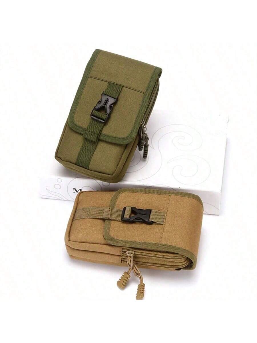 Men Wallet Double Layer Waist Bag Outdoor Sports Waterproof Phone Bag Belt Bags Camping Hunting Fanny Pack Travel Essentials Holiday Essentials Bag For Men Men Summer School Summer Bag Springbreak Vac