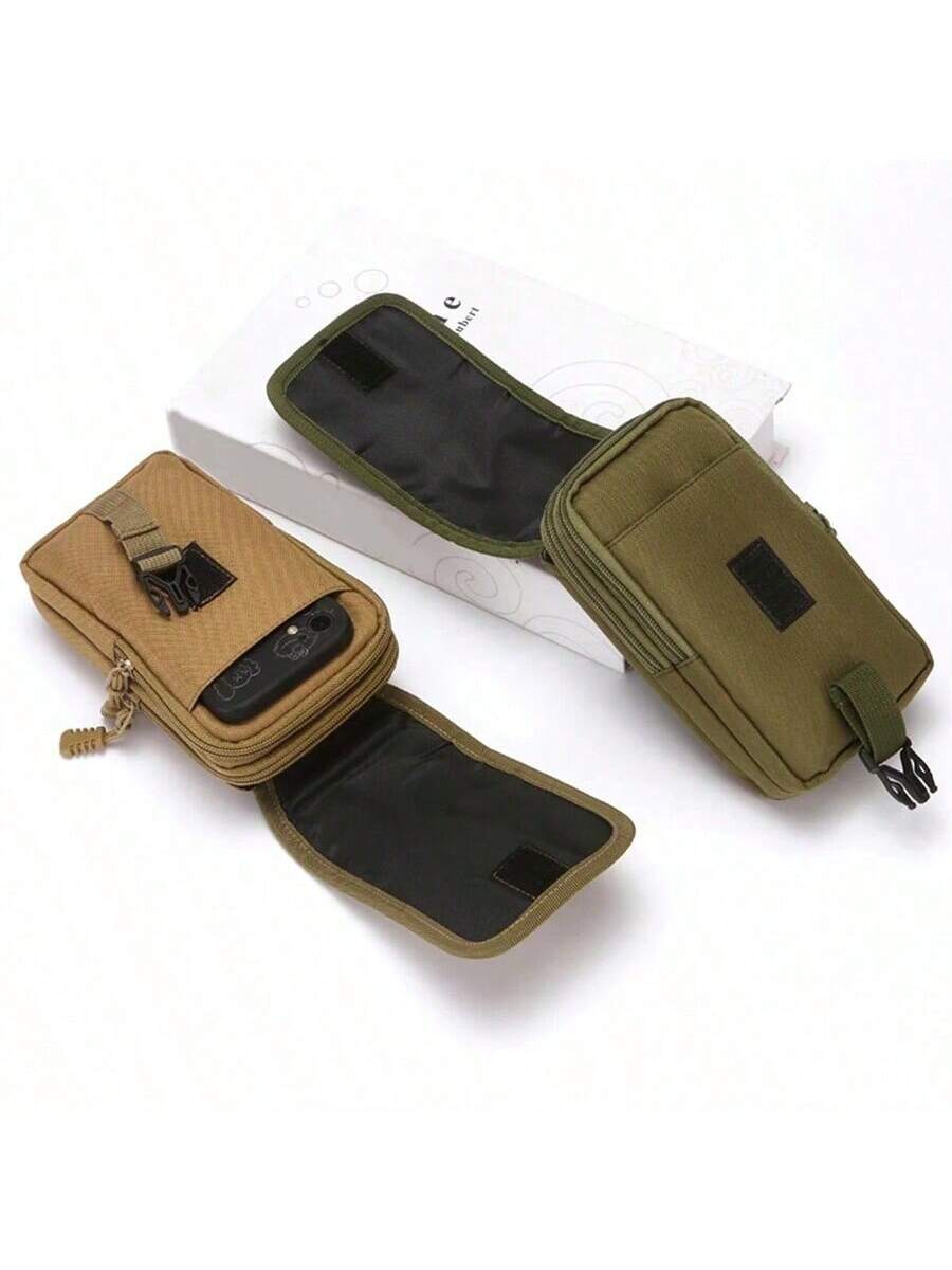 Men Wallet Double Layer Waist Bag Outdoor Sports Waterproof Phone Bag Belt Bags Camping Hunting Fanny Pack Travel Essentials Holiday Essentials Bag For Men Men Summer School Summer Bag Springbreak Vac