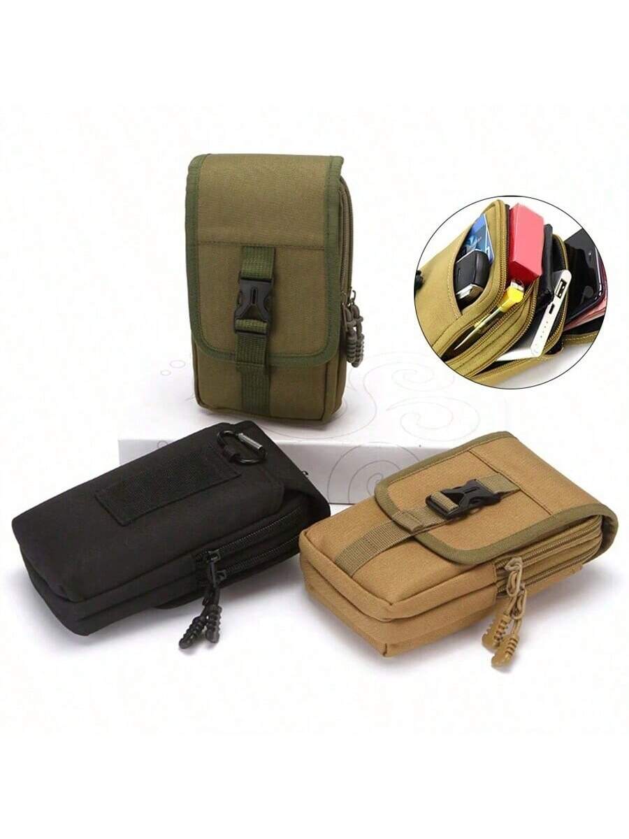 Men Wallet Double Layer Waist Bag Outdoor Sports Waterproof Phone Bag Belt Bags Camping Hunting Fanny Pack Travel Essentials Holiday Essentials Bag For Men Men Summer School Summer Bag Springbreak Vac