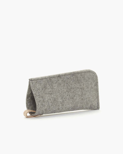 Merino Wool Felt Eyeglass Sleeve, Granite