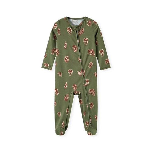 Milkbarn- Romper Footed Pinecone
