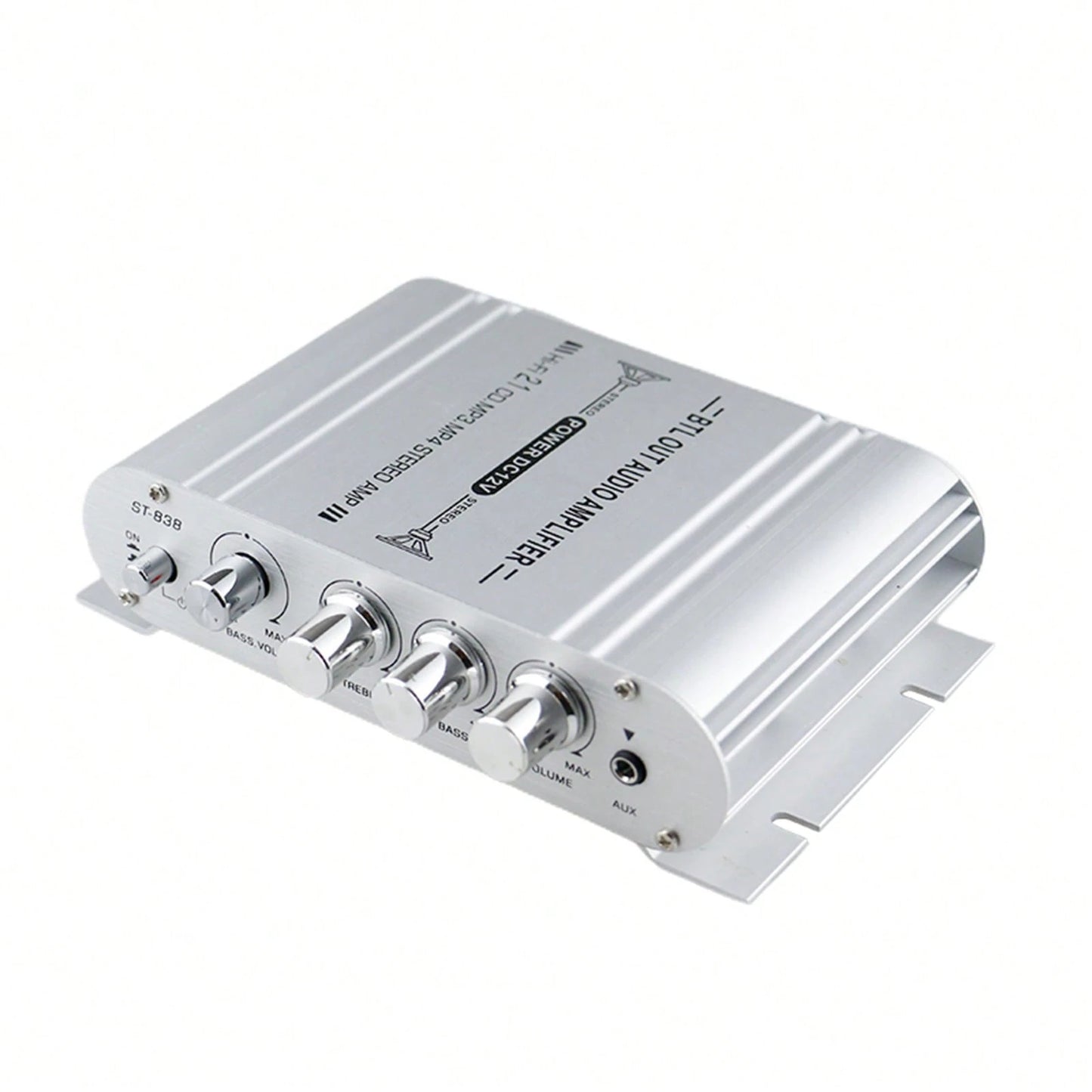 Mini HIFI 2.1 Channel Power Amplifier – Connect 2 Speakers & Subwoofer, 200W Max Output, Aluminum Alloy, Low Distortion, Perfect For Car & Home Audio Systems