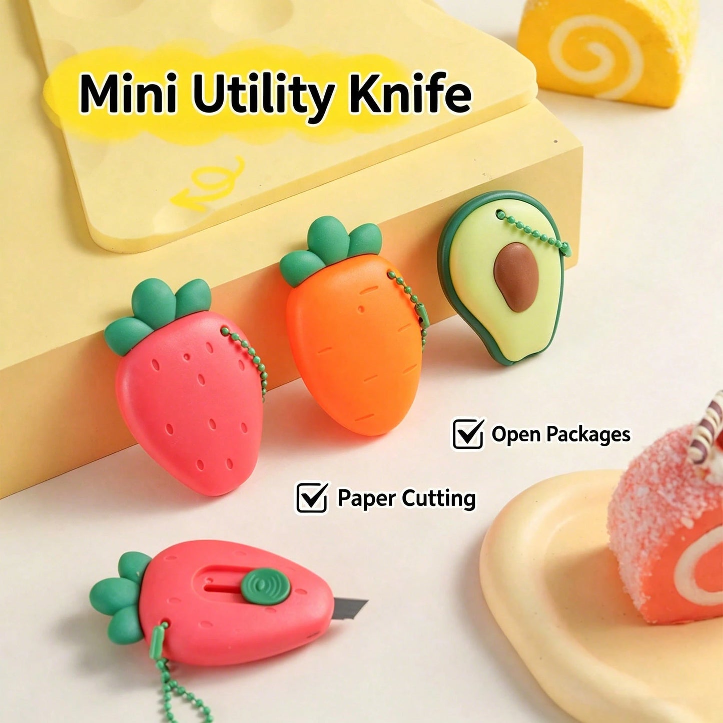 Mini Portable Utility Knife, Package Opener, Wallpaper Cutter, Cute Scrapbook Craft Knife