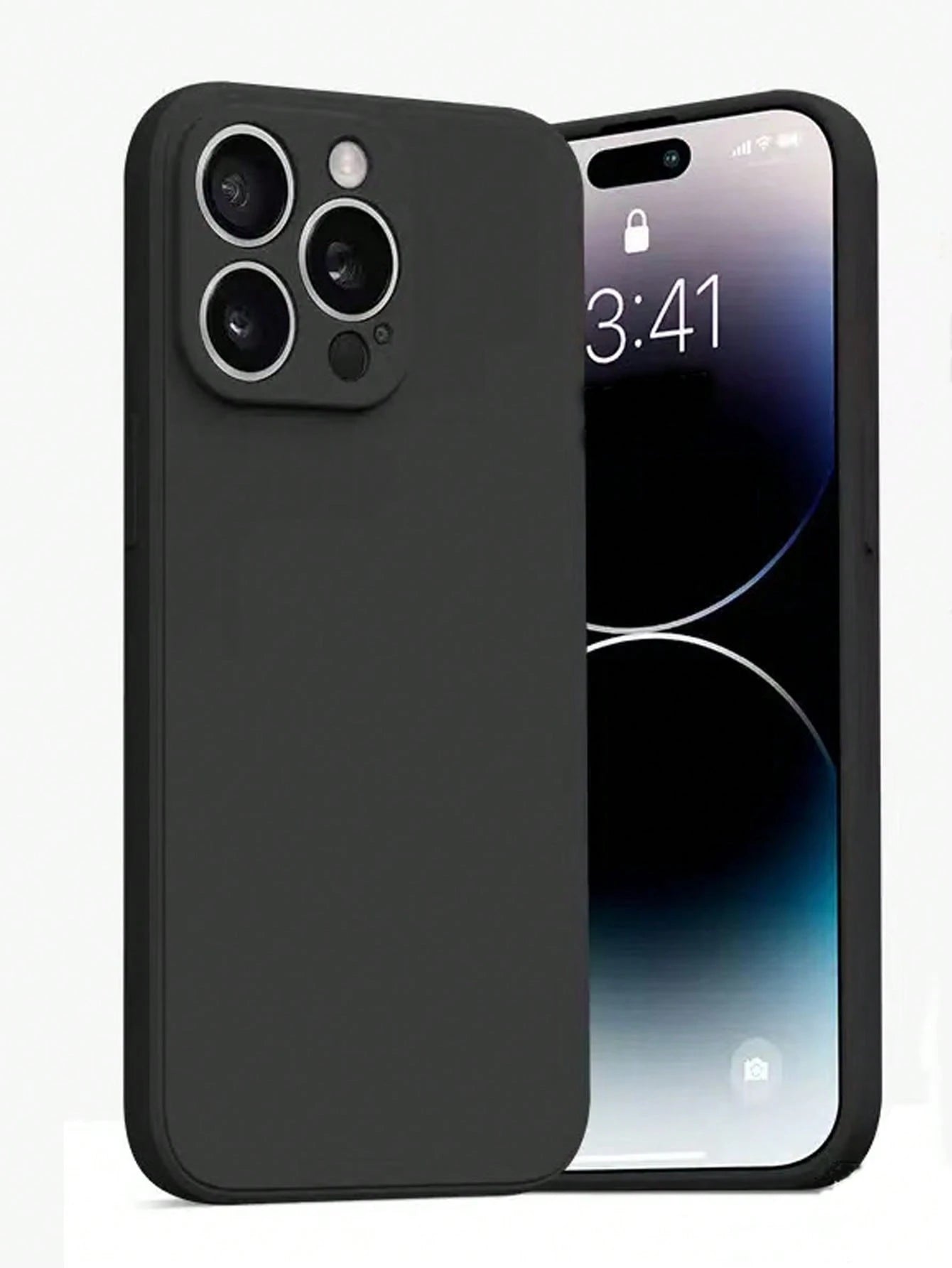 Minimalist Black Solid Color Material Basic Phone Premium Case Full Coverage Protective Lens Phone Case, Compatible With IPhone 11/11 Pro/11 Pro Max/X/XR/X MAX/XS/12/12 Pro/12 Pro Max/13/13 Pro/13 Pro