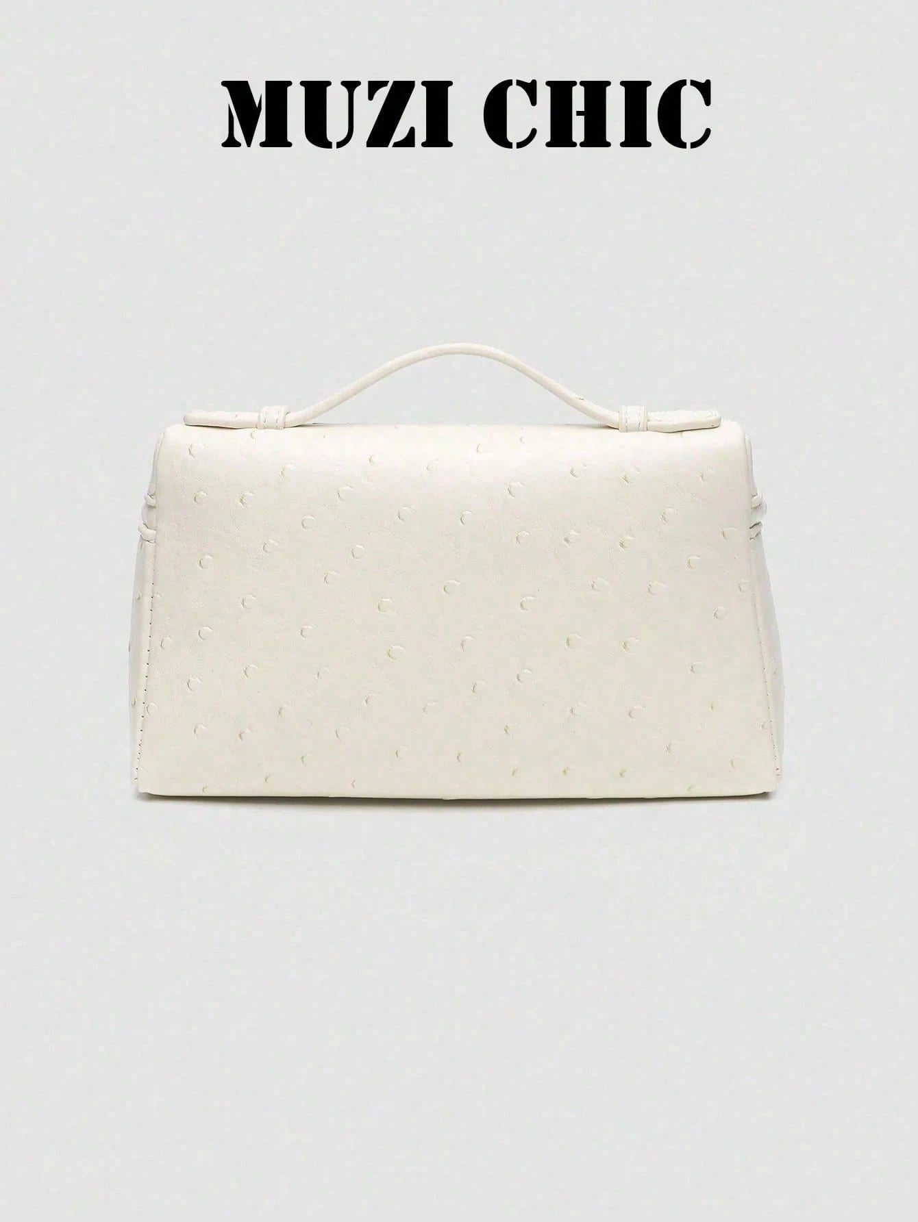 Minimalist Fashion Handbag With Polished Silver Hardware And Top Handle. The Simple Silhouette And Luxurious Texture Exude Understated Parisian Elegance, Perfect For Various Daytime And Evening Occasi