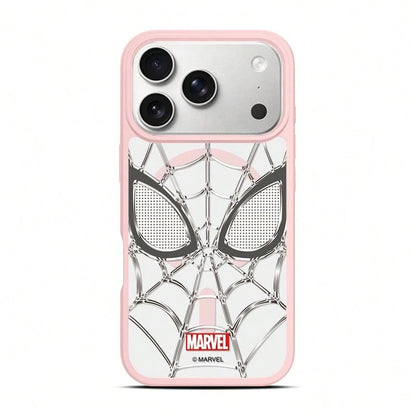 Miniso Marvel Avengers Spider-Man Personalized Spider-Web MagSafe Magnetic Charging Case Compatible With IPhone 17/17 Pro Max/16/17 Pro/15/14/16 Plus/17 Air/13/15 Pro/12/15 Plus. Men's Drop-Proof Prot