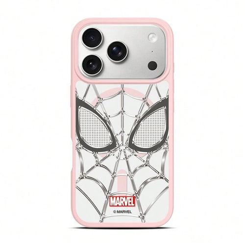 Miniso Marvel Avengers Spider-Man Personalized Spider-Web MagSafe Magnetic Charging Case Compatible With IPhone 17/17 Pro Max/16/17 Pro/15/14/16 Plus/17 Air/13/15 Pro/12/15 Plus. Men's Drop-Proof Prot