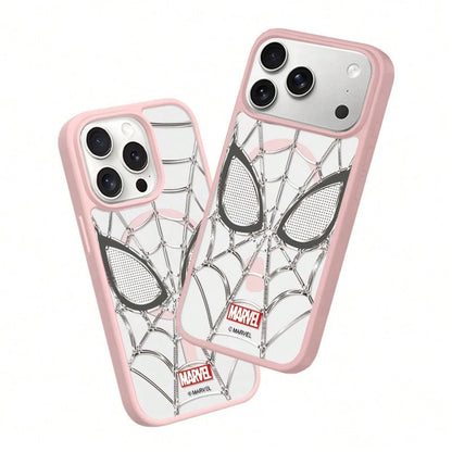 Miniso Marvel Avengers Spider-Man Personalized Spider-Web MagSafe Magnetic Charging Case Compatible With IPhone 17/17 Pro Max/16/17 Pro/15/14/16 Plus/17 Air/13/15 Pro/12/15 Plus. Men's Drop-Proof Prot