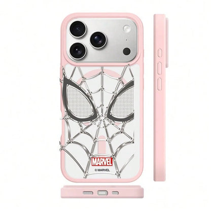 Miniso Marvel Avengers Spider-Man Personalized Spider-Web MagSafe Magnetic Charging Case Compatible With IPhone 17/17 Pro Max/16/17 Pro/15/14/16 Plus/17 Air/13/15 Pro/12/15 Plus. Men's Drop-Proof Prot