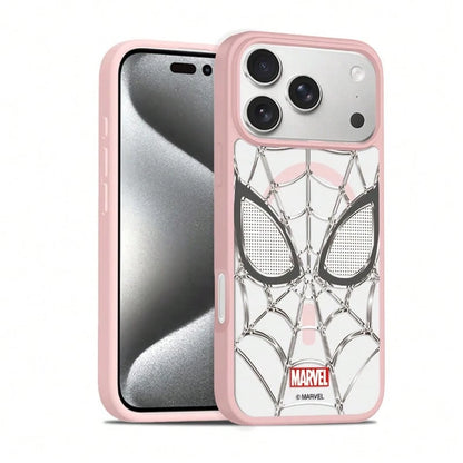 Miniso Marvel Avengers Spider-Man Personalized Spider-Web MagSafe Magnetic Charging Case Compatible With IPhone 17/17 Pro Max/16/17 Pro/15/14/16 Plus/17 Air/13/15 Pro/12/15 Plus. Men's Drop-Proof Prot