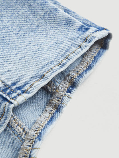MOD Square Neck Hanky Hem Tank Denim Top, Vintage
