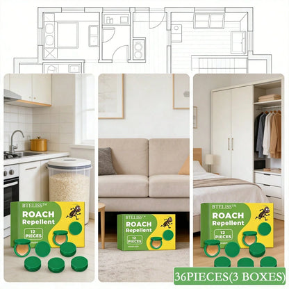 [ Mom's Reassuring Choice ] 12 Sets Of Kitchen-Specific Cockroach Repellent Tablets, Odorless Formula For Use. Help Mom Maintain Food Hygiene And Home Cleanliness. Thoughtful And Worry-Free!