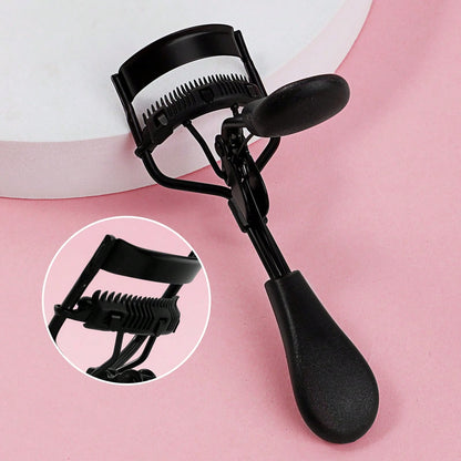 MONKIDS 1pc Portable Eyelash Curler, Black Color With Comb, Instantly Curls And Holds Lashes, Suitable For Daily Makeup,Makeup,Cheap,Room Decor,Vanity,Travel,Bedroom,Makeup Accessories,Eyelash Curler