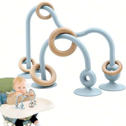 Montessori Educational Toys For Infant Toddlers,High Chair Toys With Suction Cups For Toddlers 0-6 M+ Silicone Teething Toy For Toddlers 6M+,Parent-Child Baby Toy Set 12 18 M+