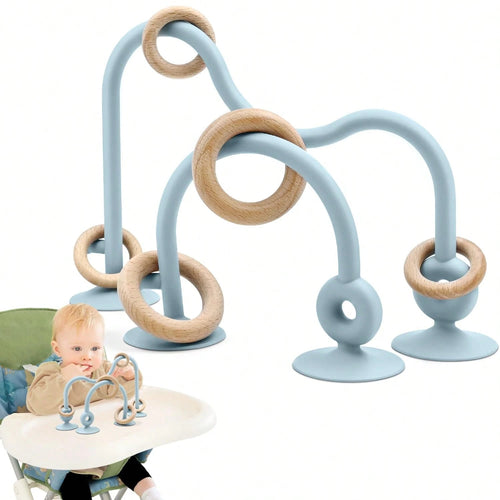 Montessori Educational Toys For Infant Toddlers,High Chair Toys With Suction Cups For Toddlers 0-6 M+ Silicone Teething Toy For Toddlers 6M+,Parent-Child Baby Toy Set 12 18 M+